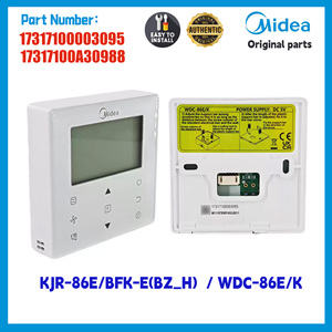 Controlador con cable original KJR-86E/BFK-E(BZ_H) WDC-86E/K 17317100A30988 para el panel de control de pared del sistema de aire acondicionado VRF Midea - Product Image 2