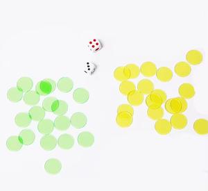 Jetons de jeu de bingo circulaires transparents en acrylique, colorés, en plastique, pour l'enseignement, prix d'usine, souples, pour enfants de 4 à 6 ans - Product Image 4