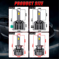 Paquete de 2 Kits de Faros LED D1 D2 D3 D4 D5 D8, Bombillas de 12000LM 6500K 4300K, Sin Errores Canbus, Plug and Play, Reemplazo de Lámparas de Xenón OEM