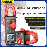 Clamp Meter Digital Presisi Tinggi 600A AC/DC Multimeter Layar LCD Mengukur Arus Tegangan Frekuensi Kapasitansi Resistansi