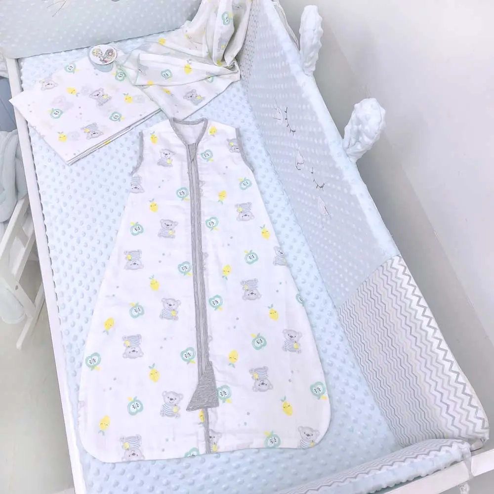 Custom White Sleeveless Baby Sleeping Bag Newborn Bamboo Baby Cotton For Babies
