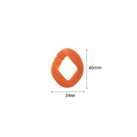 Boucle à chaîne ouverte en acrylique caoutchouté 34*40mm, multicolore, finition mate, pour sac, sangle de téléphone, accessoires DIY – Vente chaude
