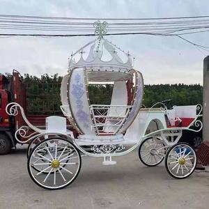 Blanc Électrique Cendrillon Calèche/Wagon De Cheval/Charrettes À Cheval avec une Belle Lumière - Product Image 4