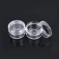 Contenants de beauté Petits pots cosmétiques en plastique 3g 5g 10g 20g Récipient en plastique pour cosmétique avec couvercle noir