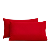 Housse de coussin enveloppante en microfibre brossée unie, douce, taille standard, pour hôtel et gîte, vente en gros
