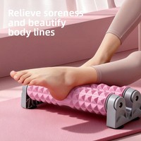 Rouleau de massage en mousse double bulle de couleur unie pour la relaxation musculaire profonde et l'amincissement des jambes