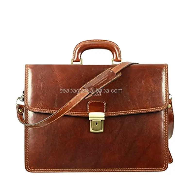 Pu Leather Tote Briefcase Shoulder Messenger Bag