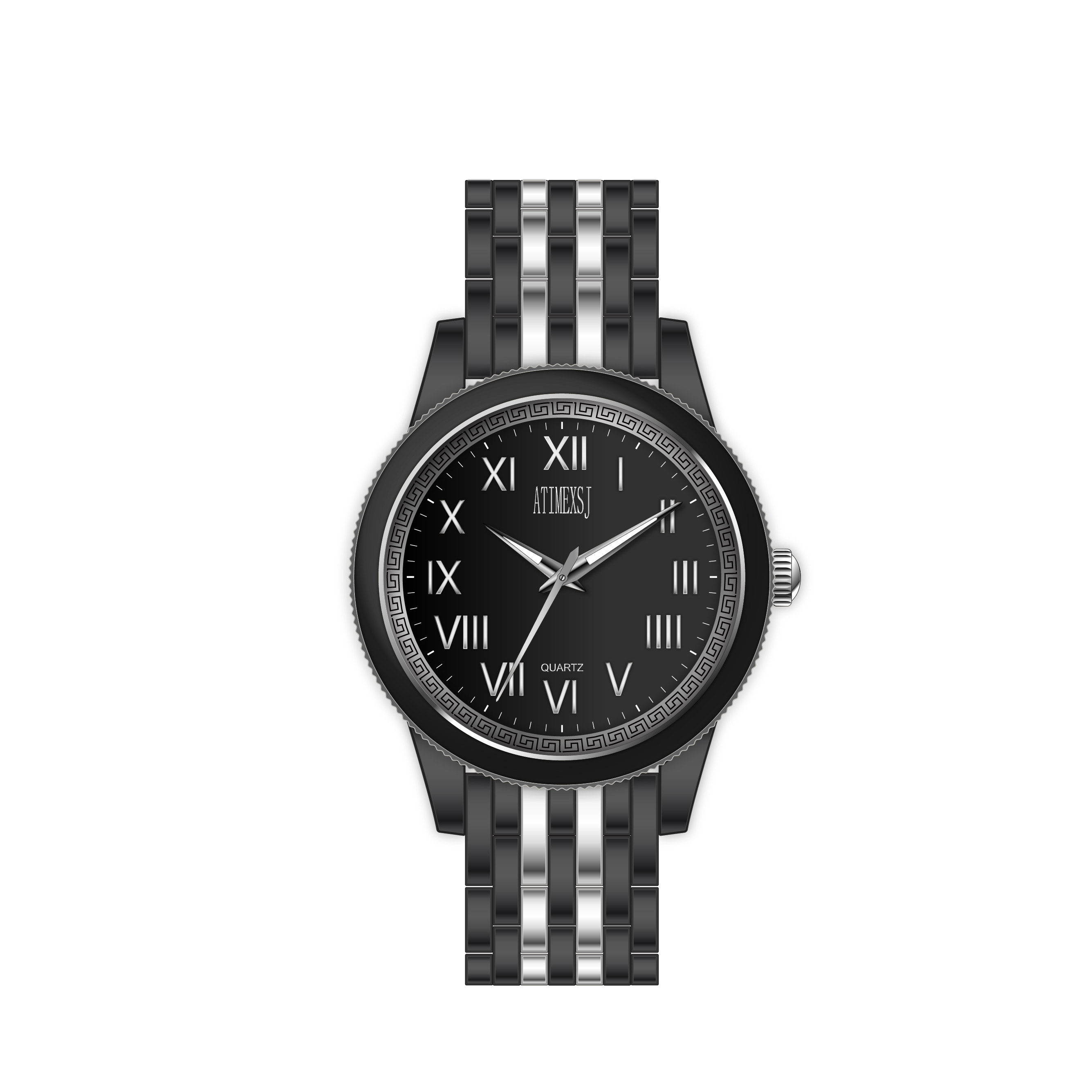 Two Tone-Silver Black