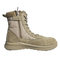 Chaussures de randonnée pour hommes à lacets et fermeture éclair, semelle en PU antidérapante, bottes tactiques légères, chaussures de trekking respirantes