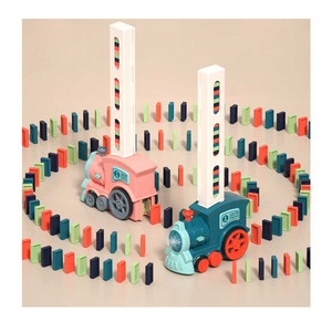 Zhorya Development <strong>Train</strong> Toys Colored <strong>Dominoes</strong> Musical Automatic <strong>Domino</strong> <strong>Train</strong> Toy Set for Kids - Product Image 1