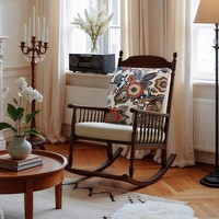 Fauteuil à bascule moderne inclinable pour balcon, canapé individuel de loisirs pour la maison, mobilier relaxant en bois massif pour salon