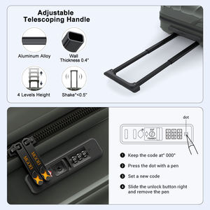 Valise à roulettes rigide en ABS, ensemble <span class=keywords><strong>de</strong></span> 3 pièces, vente en gros d'usine OEM, sac <span class=keywords><strong>de</strong></span> voyage - Product Image 4