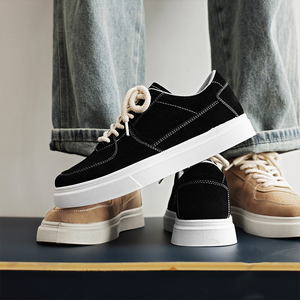 Chaussures de skate rétro à lacets avec logo personnalisé, doublure en mesh respirant, antidérapantes, légères, baskets décontractées pour hommes - Product Image 3