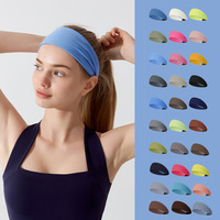 Diadema Deportiva Elástica de Nailon para Mujer, Absorbente de Sudor, para Correr, Fitness, Yoga, con Borde Ancho, para las Cuatro Estaciones