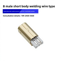 Cable de Soldadura USB B Macho de Cuerpo Corto con Conector 4P e Interfaz USB (Origen China)