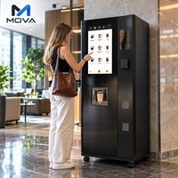 Distributeur automatique de café avec écran tactile, moulin à café intégré, paiement par QR, surveillance à distance, OEM ODM pour les entreprises