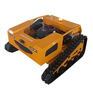 Crawler Lawn Mower Controle Remoto Slope Mower Auto-propelido Gasolina Lawn Mower