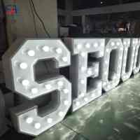 Lampes à LED rétro en forme de lettres, lumière blanche chaude, enseignes lumineuses pour mariage, fiançailles, décoration d'événements