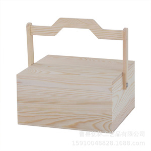 Cajas de regalo de madera rectangulares de pino hechas a mano, tamaño personalizable, para almacenamiento de frutas, refrigerios, recuerdos y embalaje. - Product Image 3