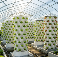 Système de culture complet pour grande serre à haute efficacité, tour de plantation verticale aéroponique et hydroponique pour fleurs