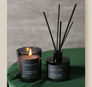 Luxe classique <span class=keywords><strong>pour</strong></span> diffuseur de roseau ensemble <span class=keywords><strong>pour</strong></span> hommes femmes 50g + 50ml cire de soja bougie aromatique noël saint valentin cadeau de Thanksgiving - Product Image 5