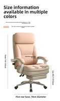 Chaise de bureau exécutive en cuir véritable, confortable, ergonomique, inclinable, avec dossier réglable, coulissante, minimaliste, moderne, pour la maison et le bureau