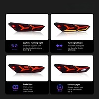 Feux arrière LED RGB HETOP pour Toyota Camry 2018-2021, feux de jour (DRL), feux stop et clignotants, accessoires Plug and Play