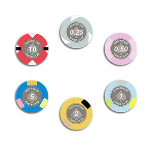 2025 Promotions de haute qualité cadeaux en gros personnaliser Logo céramique ABS argile jetons de Poker pour jeu de Promotion - Product Image 1