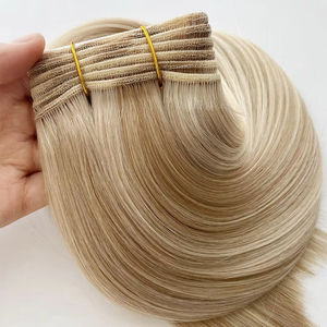Nuovi Arrivi: Extension di Capelli Umani Vergini Biondi 100% Naturali, Vendita Top, Colore <span class=keywords><strong>Chiaro</strong></span>, Doppia Trama, Molto Richieste - Product Image 4