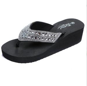 Sandali <span class=keywords><strong>donna</strong></span> estate strass ciabatte moda scarpe da spiaggia tacchi <span class=keywords><strong>infradito</strong></span> traspiranti - Product Image 1