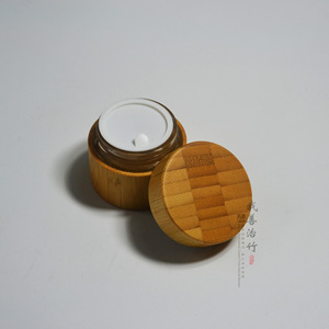 Yuzhu Bamboo Cosmetic Jar With Glass Insert 50Ml Gift Packaging For Essential Oil And Lipstick Storage - Product Image 4
