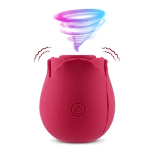 Estimulador de Clítoris de Múltiples Colores, Juguete Sexual de Silicona con Forma de Rosa para Lamer y Chupar, Vibrador para Mujeres - Product Image 1