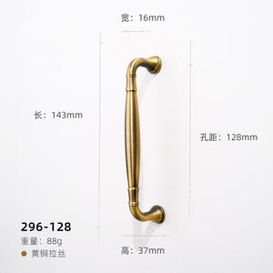 Manijas de Lujo para Puertas de Armario, Estilo Contemporáneo, Color Bronce, de Latón Sólido, para Dormitorio, Baño, Cajones y Vinotecas - Product Image 2