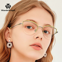 2025 Anti lumière bleue coloré Streaming lunettes en métal Design Original femmes lunettes optiques cadre en métal lunettes optiques cadre