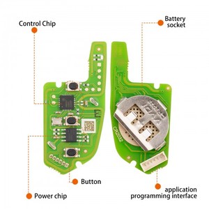 Xhorse XKKF03EN 3 Buttons Car <strong>Smart</strong> <strong>Key</strong> Flip Type Wire Universal Remote <strong>Key</strong> 3 Button - Product Image 3