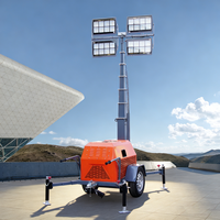 Tour d'éclairage mobile LED DC 7m blanc chaud avec générateur diesel, garantie 1 an, pour éclairage nocturne de jardin et aménagement paysager