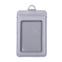 Porte-badge professionnel en cuir véritable avec cordon tour de cou personnalisé, durable, blocage RFID, fermeture à bouton, multifonctionnel