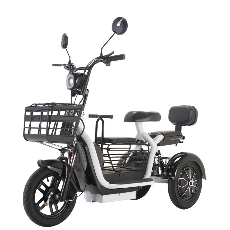 Yaşlı yaşlı insanlar için üç tekerlekli ağır yükleme yetişkin 500W motorlu bisiklet şehir kargo elektrikli üç tekerlekli bisiklet
