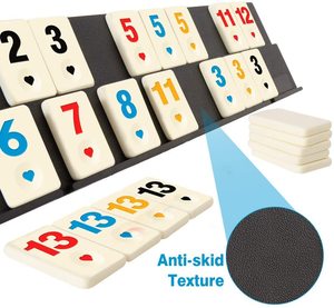 Jeu de société Rummy personnalisé en ivoire, modèle 106, avec logo personnalisé au dos, marque JUXING, en boîte - Product Image 2