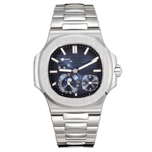 Montre automatique élégante pour femme avec cristal saphir, bracelet en acier inoxydable, cadran turquoise, chronographe phase de lune, montre mécanique - Product Image 3