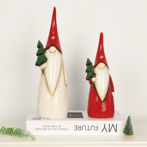 <strong>Wholesale</strong> <strong>Christmas</strong> Tabletop Decoration Fireplace <strong>Ornament</strong> Ceramic Gnomes Light Gift Box - Product Image 5