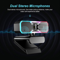 Kamera Web 1080p dengan mikrofon USB 2.0 60fps, kamera Video untuk Streaming langsung