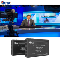 Extenseur KVM fibre IP Bitvisus à latence nulle 30 km 4K - 1.4 USB 2.0 Multi-appareils RS232 Transmission transparente Métal