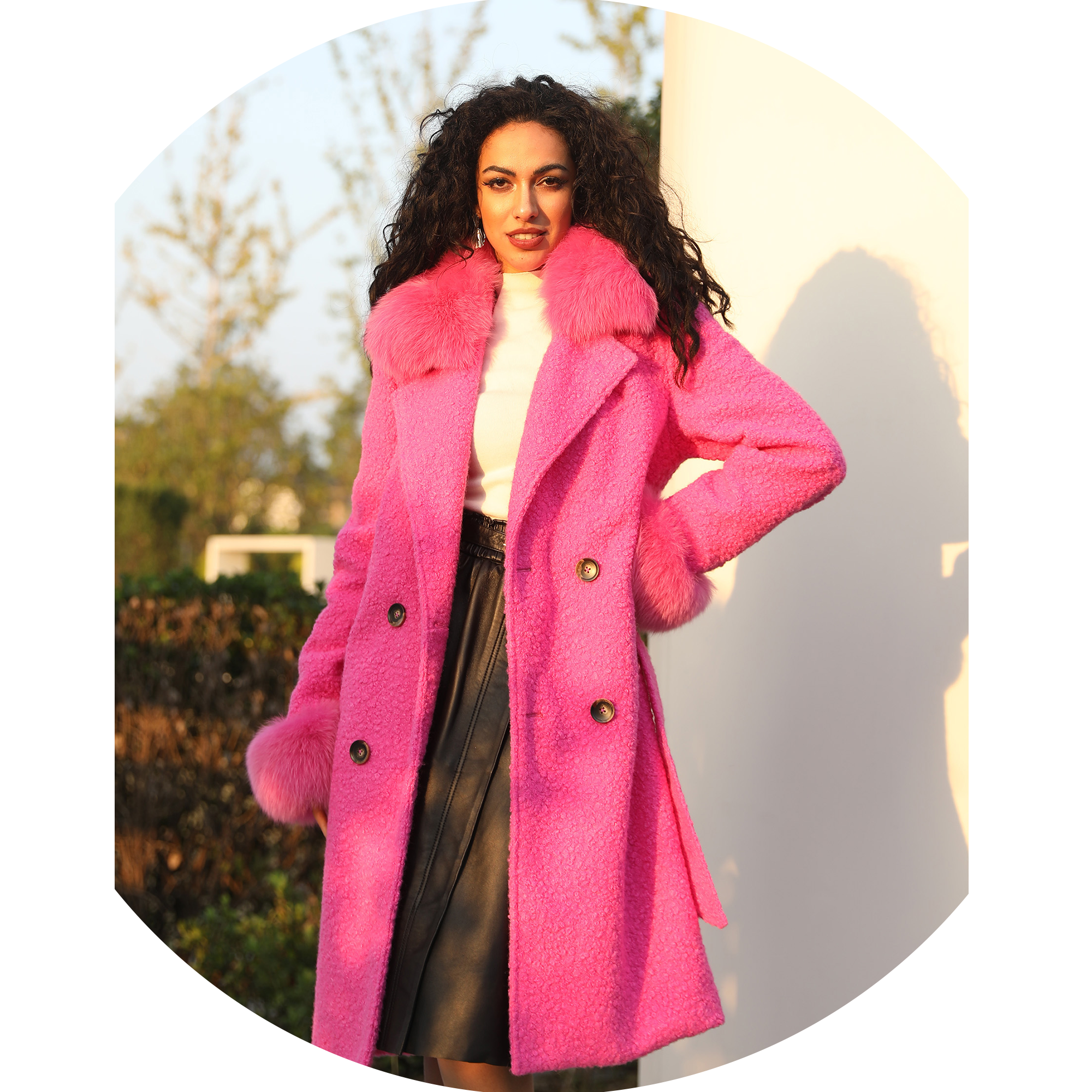 Handmade Wool Mango Coats 2021 Top Quality Fur Coat Made In China