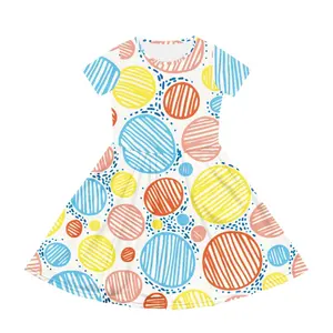 Wholesale Colorful Dresses For Girls Children's Dresses For Girls Casual Summer Relaxed And Comfortable Polka Dot Design Dress