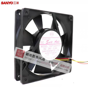 Ventilateur sans balais Sanyo 109P1224H4D01 12 cm 24 V CC pour refroidissement par onduleur - Product Image 1
