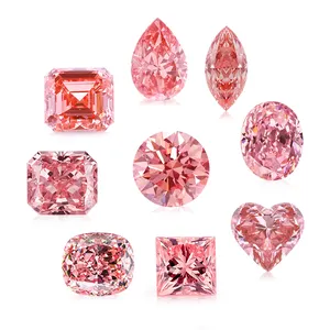 Причудливая форма цветной лабораторный алмаз огромный размер розовый цвет CVD лабораторный Выращенный алмаз с сертификатом IGI