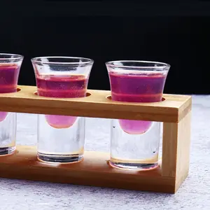 Low Price Thick Bottom Bullet Cup 25ml Tumbler Shot Glass Set Vodka Shot Glasses