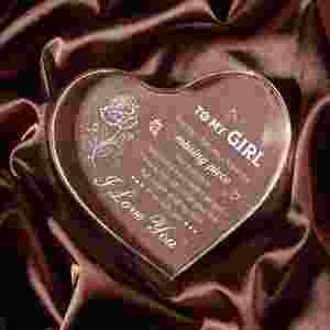 Valentine's Day <b>Birthday</b> <b>Gifts</b> Anniversary Present I Love You Acrylic Heart-Shape Keepsake <b>for</b> <b>Girlfriend</b> - Product Image 2
