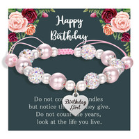 Pierre naturelle Shambhala perle cristal perle bijoux personnalisé breloque initiale cadeau d'anniversaire maman fille rose perlé Bracelet